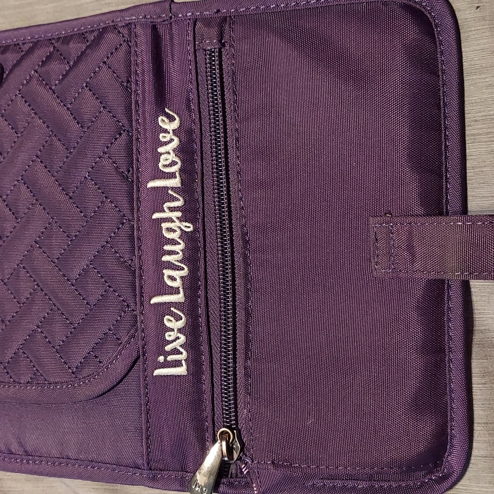 Purple live laugh love wallet